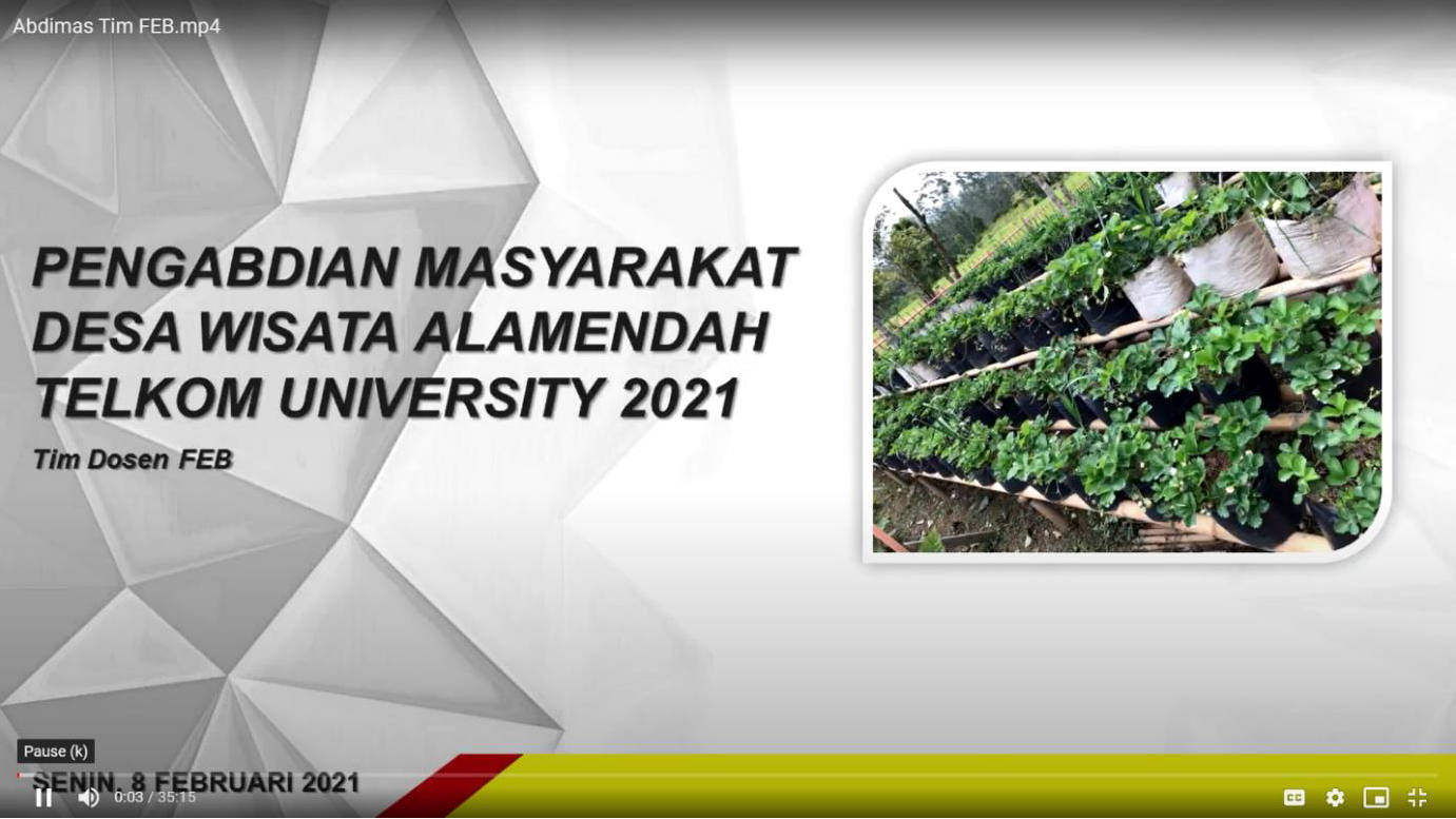 Pengabdian Masyarakat Desa Wisata Alamendah Telkom University 2021
